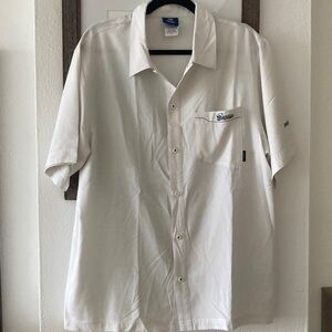 Reebok White Casual Button Down Shirt